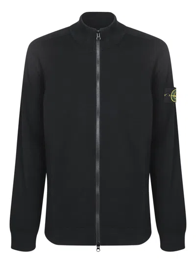 Stone Island Cardigans In Black