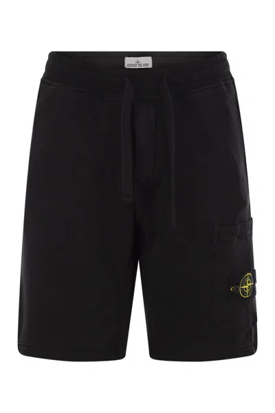 STONE ISLAND STONE ISLAND CARGO BERMUDA SHORTS WITH POCKETS AND DRAWSTRING WAISTBAND