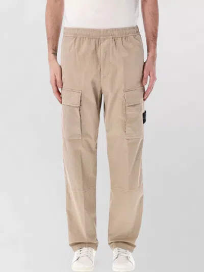 Stone Island Cargo Jogging Trousers Relaxed Fit In Neutral