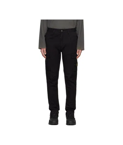 Stone Island Cargo Pants In Black