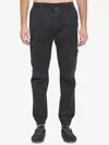 Stone Island Utility Trousers Featuring Elasticated Cuffs In Black