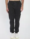 Stone Island Utility Trousers Featuring Elasticated Cuffs In Black