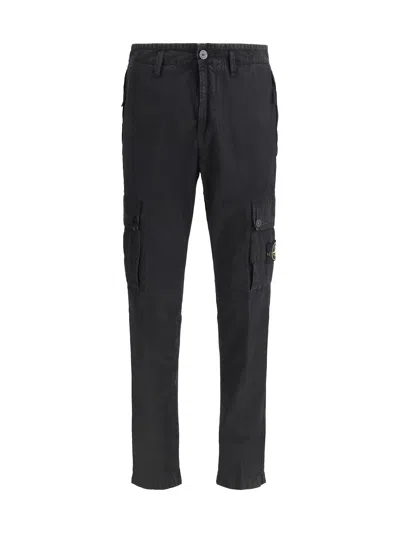 Stone Island Cargo Pants In Black