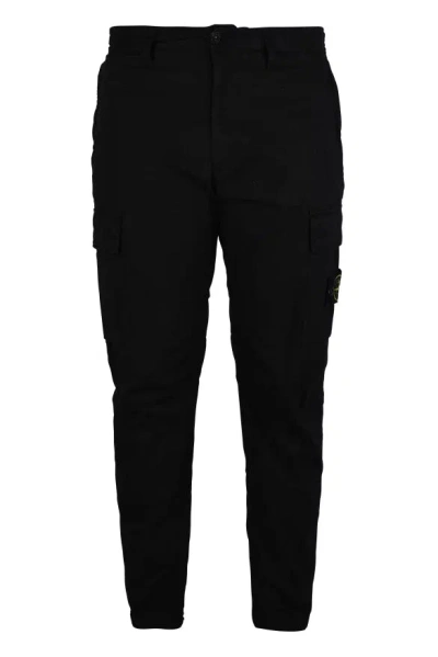 Stone Island Cargo Pants In Black