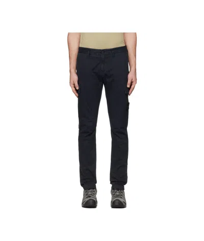 Stone Island Cargo Pants In Blue