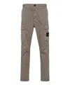 Stone Island Compass-badge Tapered Cargo Trousers In Brown