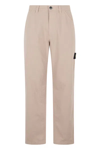 Stone Island Cargo Pants In Twill Cotton In Neutral