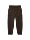 Stone Island Loose-fit Cargo Trousers With Elasticated Zipped Cuffs In Brown
