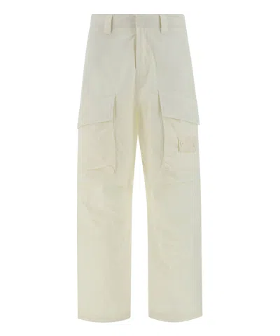 Stone Island Cargo Pants In White