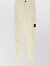 Stone Island Cargo Pants With Logo Badge And Pockets In Neutral