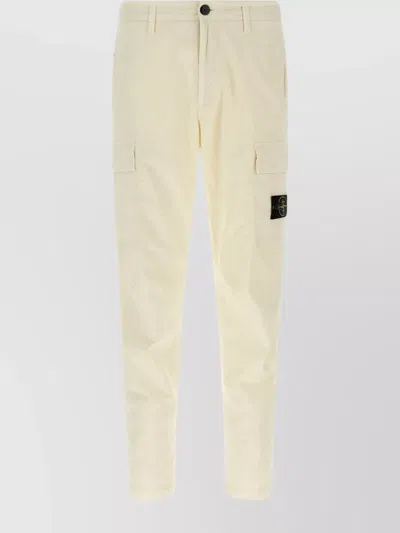 STONE ISLAND CARGO PANTS WITH LOGO BADGE AND POCKETS