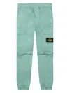 Stone Island Logo Patch Drawstring Sweatpants In Green
