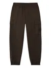 Stone Island Loose-fit Cargo Trousers With Elasticated Zipped Cuffs In Brown