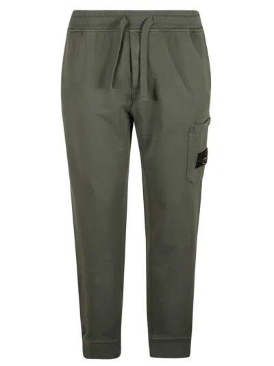 Stone Island Cargo Pocket Drawstring Waist Track Pants In Musk