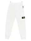 Stone Island Cargo-pocket Elasticated Trousers In White