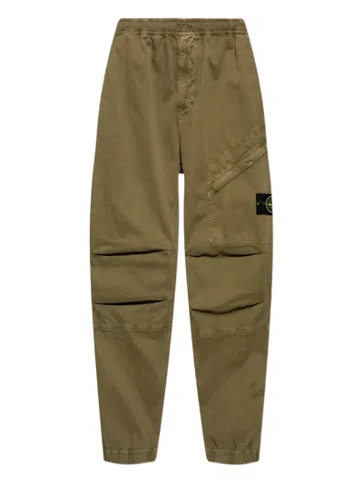 Stone Island Cargo-pocket Elasticated-waist Trousers In Green