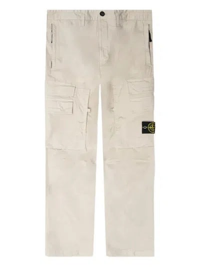 Stone Island Cargo-pocket Logo-appliqué Trousers In Multi