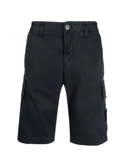 Stone Island Cargo Pocket Shorts In Blue