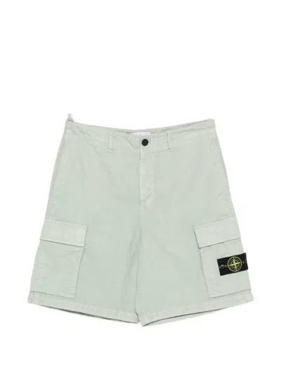Stone Island Nylon Loose Fit Cargo Bermuda Shorts In Green