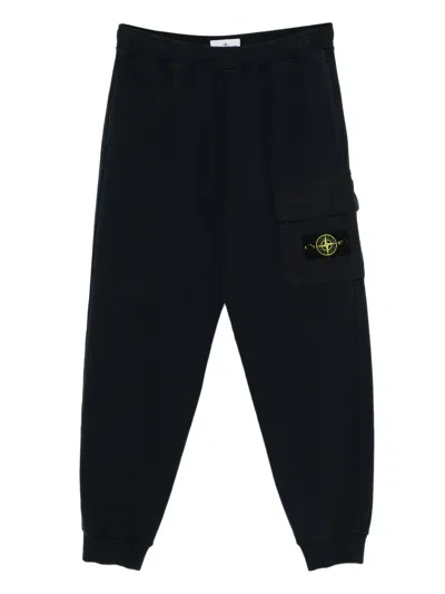 Stone Island Cargo-pocket Track Pants In Black