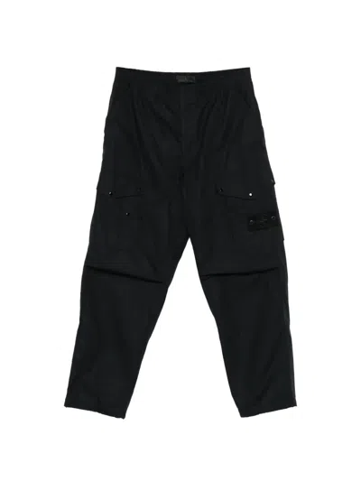 Stone Island Cargo-pocket Trousers In Black