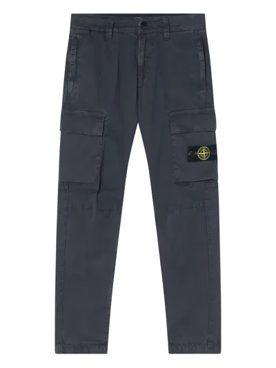 Stone Island Kids' Cargo-pocket Trousers In Blue