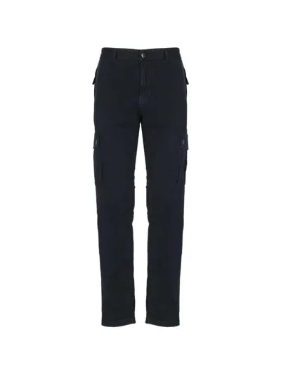 Stone Island Cargo Pocket Trousers In Black