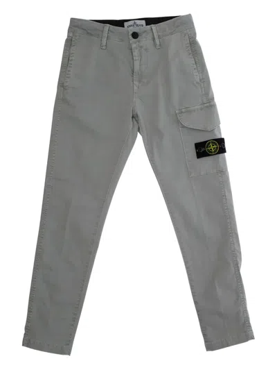 Stone Island Kids' Cargo-pocket Trousers In Gray