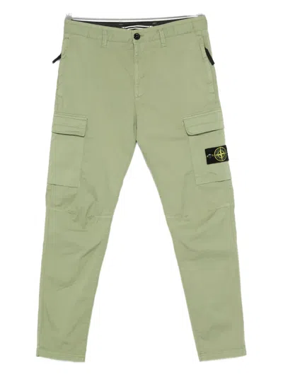 Stone Island Cargo-pocket Trousers In Green