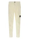 Stone Island Cargo Pants With Logo Badge And Pockets In Neutral