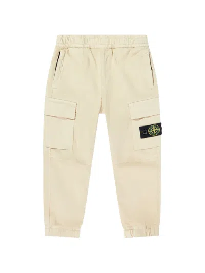 Stone Island Kids' Cargo-pockets Trousers In Neutral