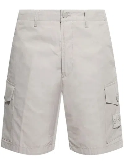 Stone Island Cotton-canvas Cargo Shorts In Gray