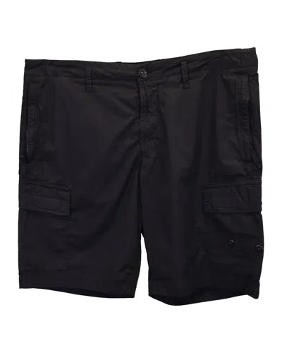 Stone Island Cargo Shorts In Black Cotton
