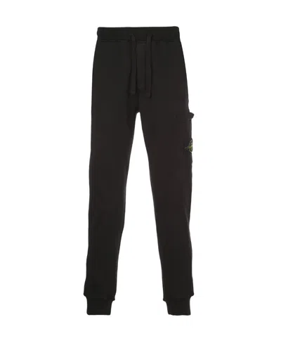 Stone Island Cargo Sweatpants In Black