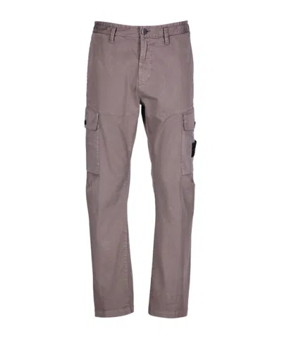 Stone Island Cargo Tapered-leg Trousers In Gray
