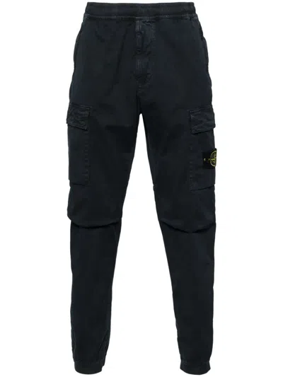 Stone Island Cargo Trousers In Blue