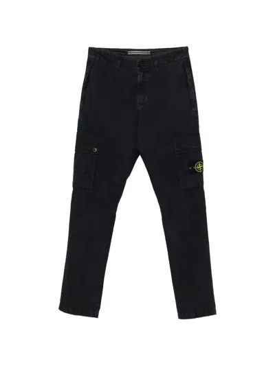 Stone Island Cargo Trousers In Blue