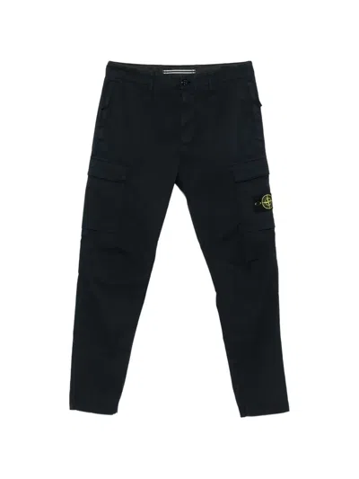 Stone Island Cargo Trousers In Blue