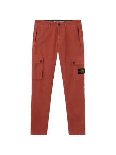Stone Island Cargo Trousers In Brown