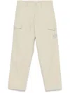 Stone Island Linen Trousers In Beige