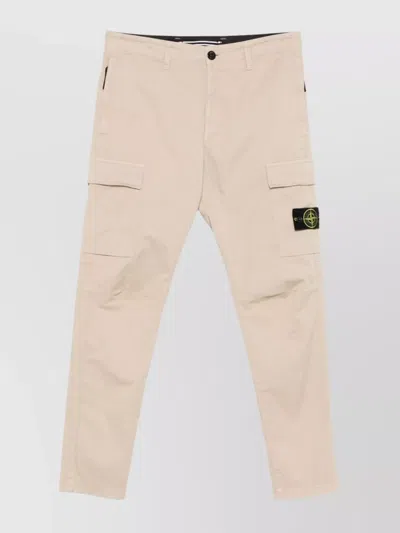 STONE ISLAND CARGO TROUSERS WITH BELT LOOPS AND POCKETS