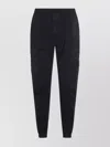 Stone Island Cargo Utility Trousers Elastic Waistband In Black