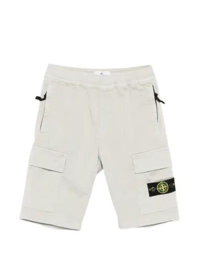 Stone Island Kids' Cargo-pocket Shorts In Gray