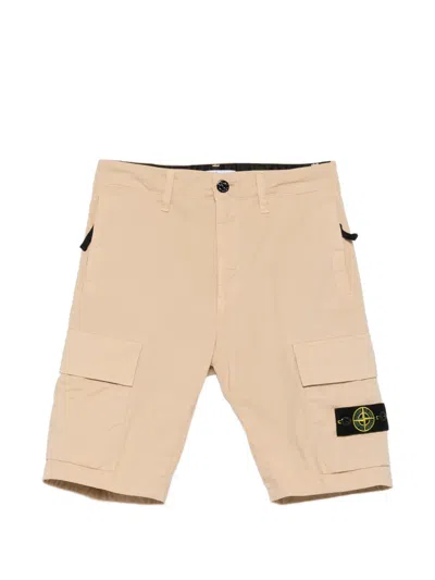Stone Island Kids' Cargo-pocket Shorts In Neutral