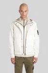 Stone Island Off-white 4100023 Crinkled Reps Ny Quilted-tc Jacket In Neutral