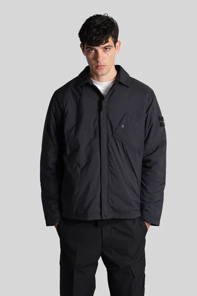 Stone Island Casual Jacket In Black Polyamide