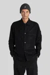 Stone Island Ghost Virgin Wool Blend Overshirt In Black