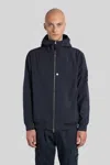 Stone Island Men Soft Shell-r Technology Logo Jacket In Blue