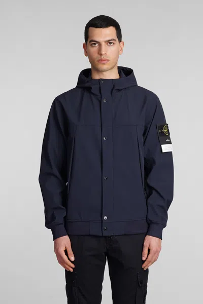 Stone Island Casual Jacket In Blue Polyester