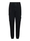 Stone Island Compass-badge Tapered Leg In Black